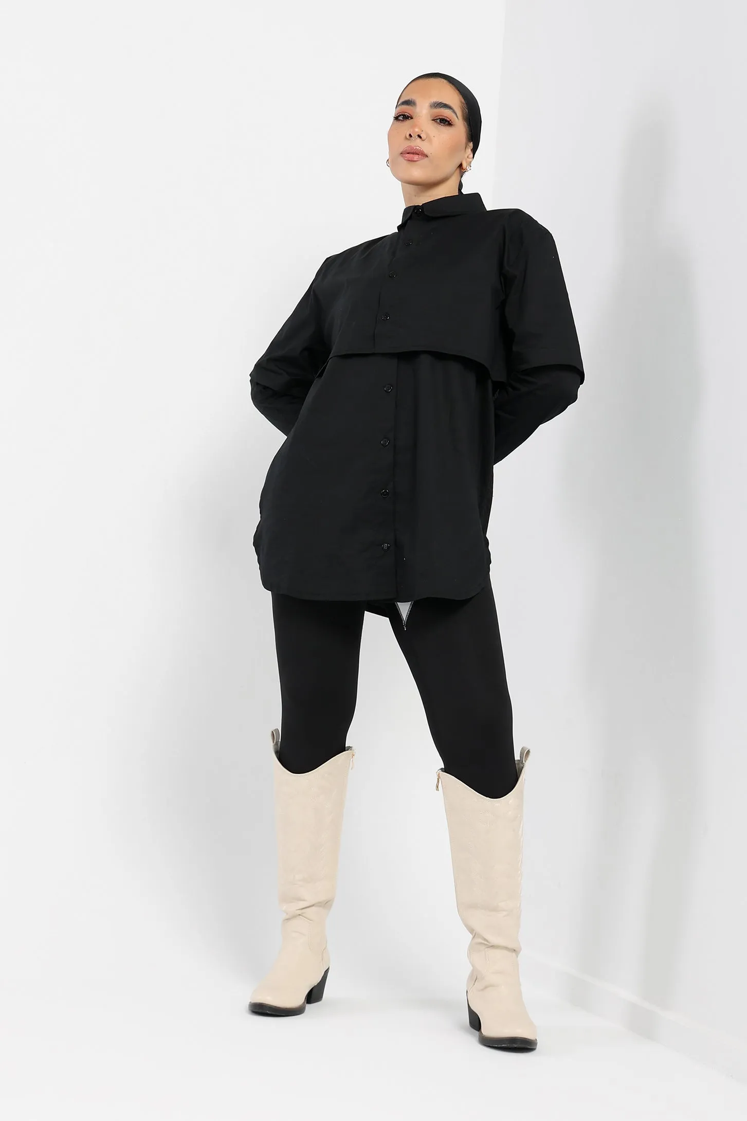 2-Pieces Shirt - Black
