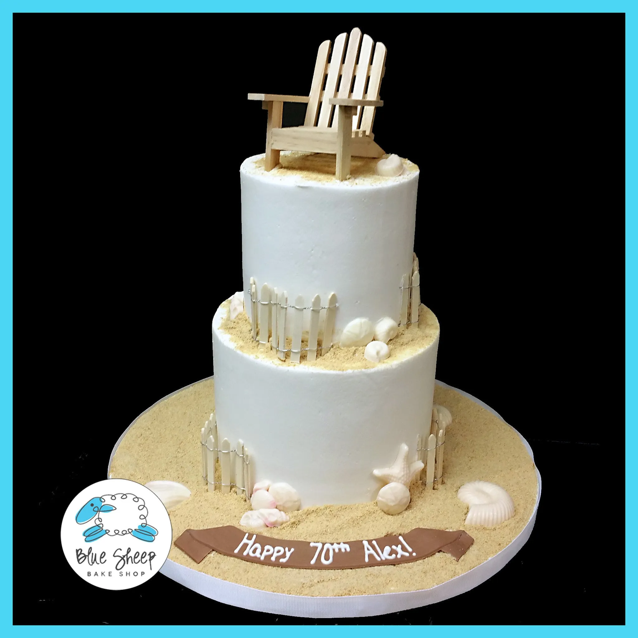 Alex's Buttercream Beach Birthday Cake