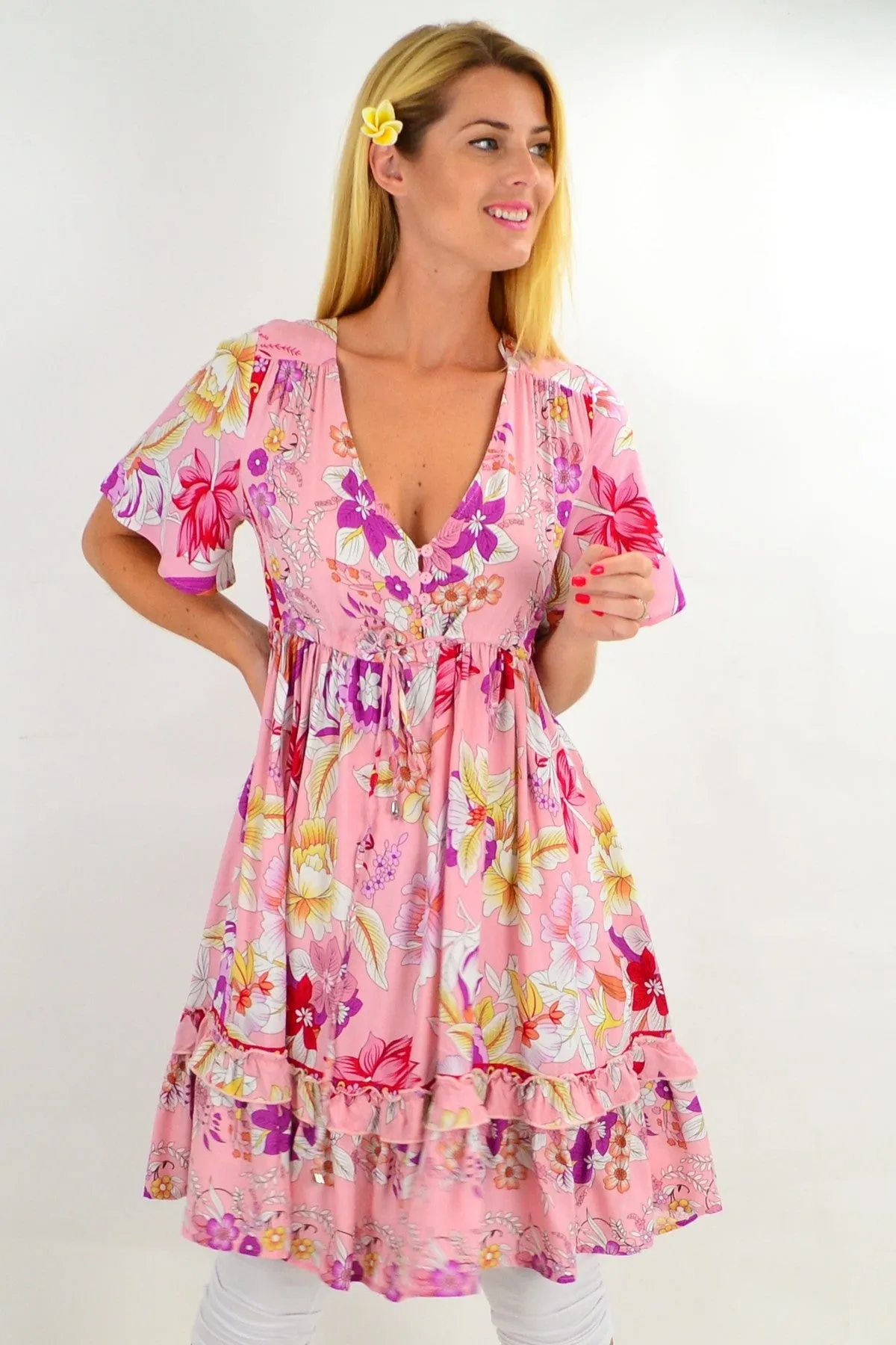 Beautiful Pink Girly Girl Tunic Dress