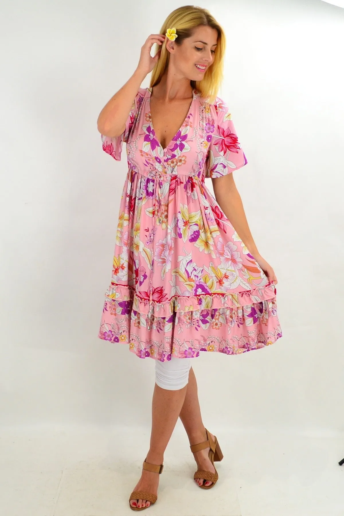 Beautiful Pink Girly Girl Tunic Dress