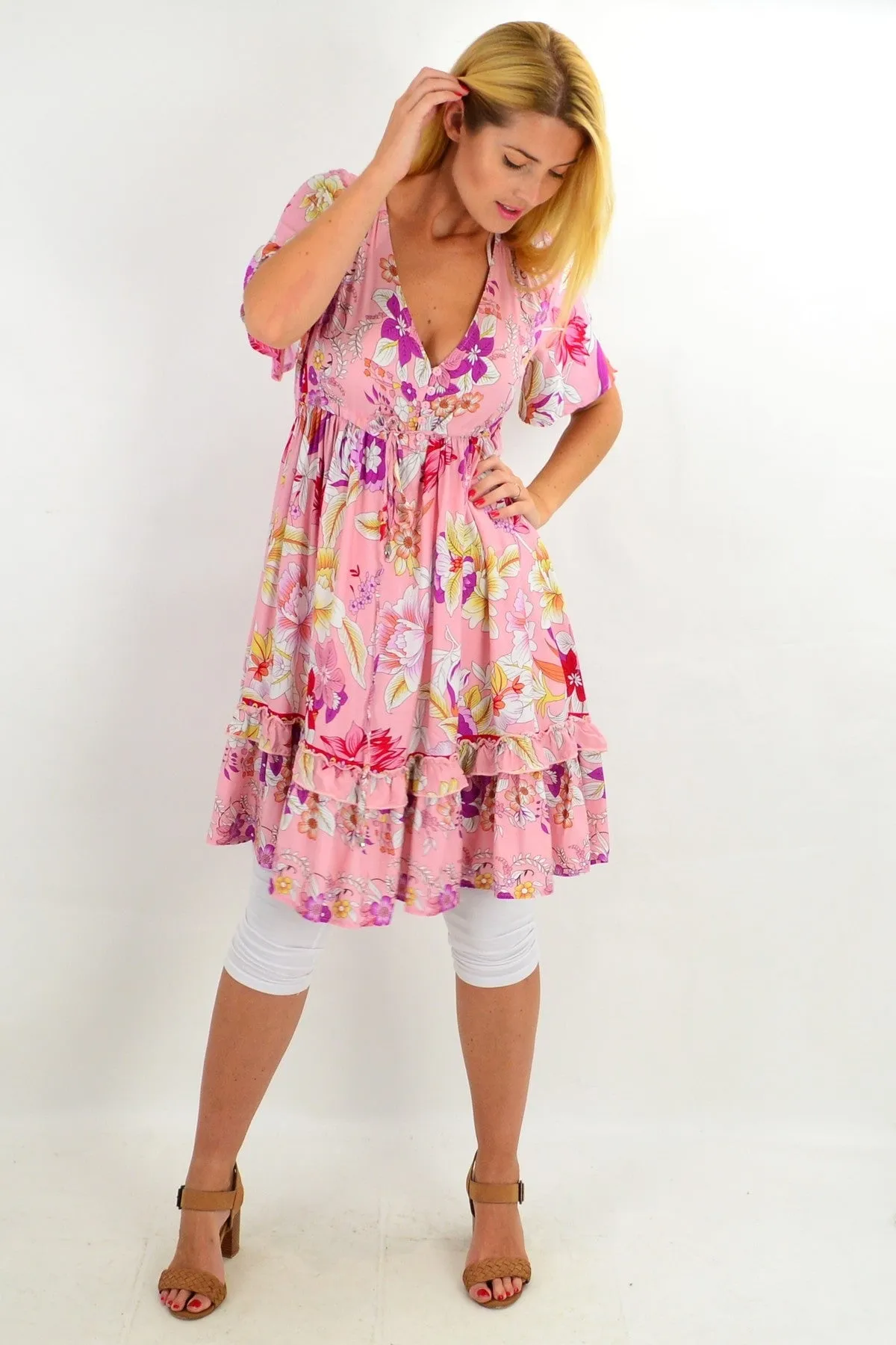 Beautiful Pink Girly Girl Tunic Dress