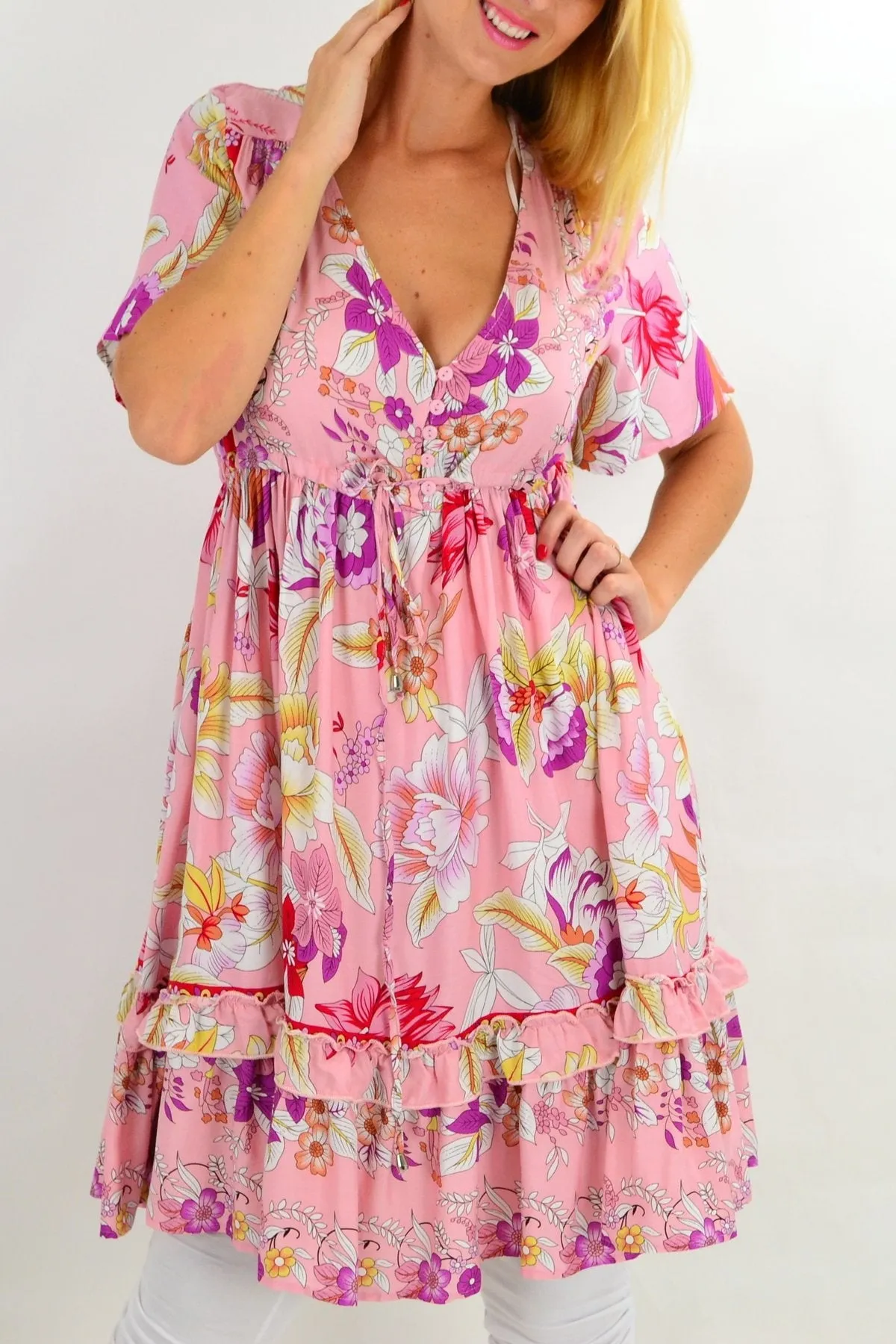 Beautiful Pink Girly Girl Tunic Dress