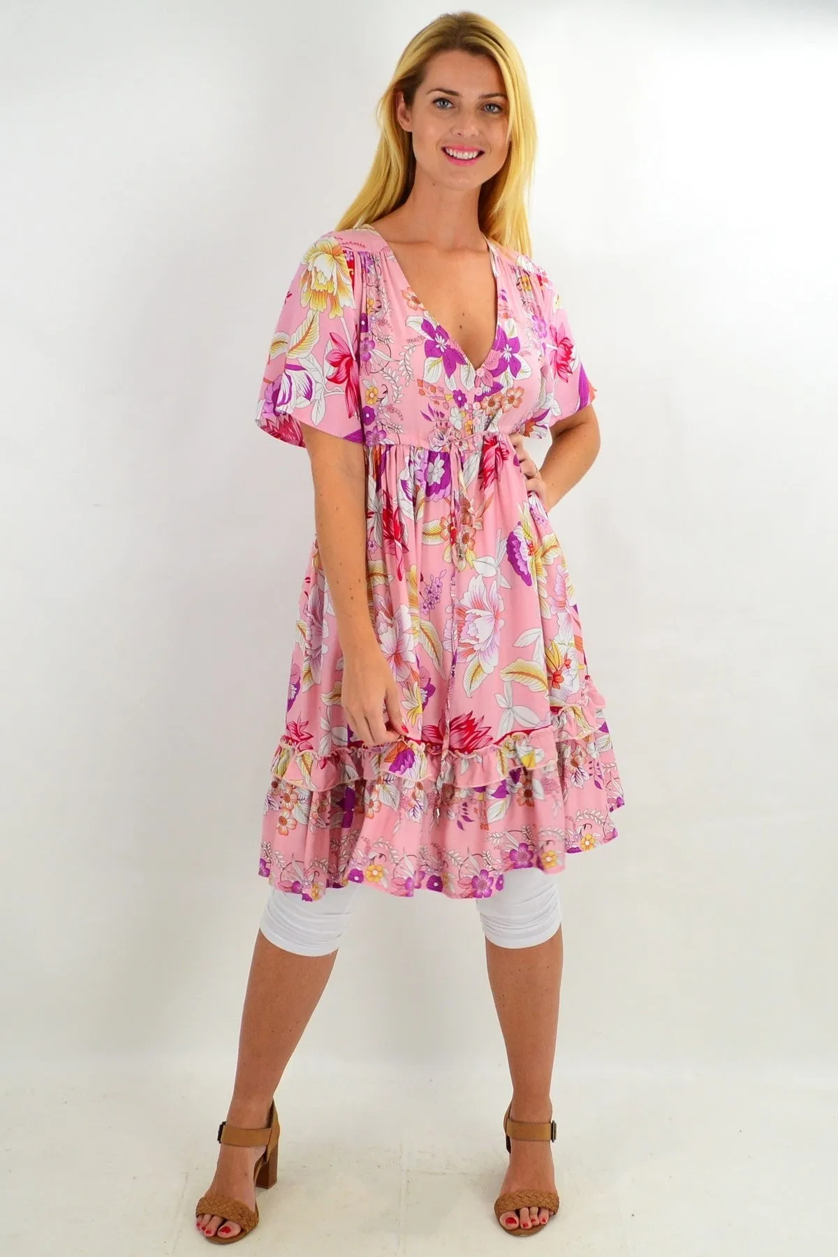 Beautiful Pink Girly Girl Tunic Dress
