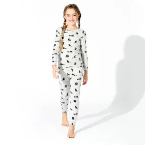 Black Cat Halloween Bamboo Kids Pajamas