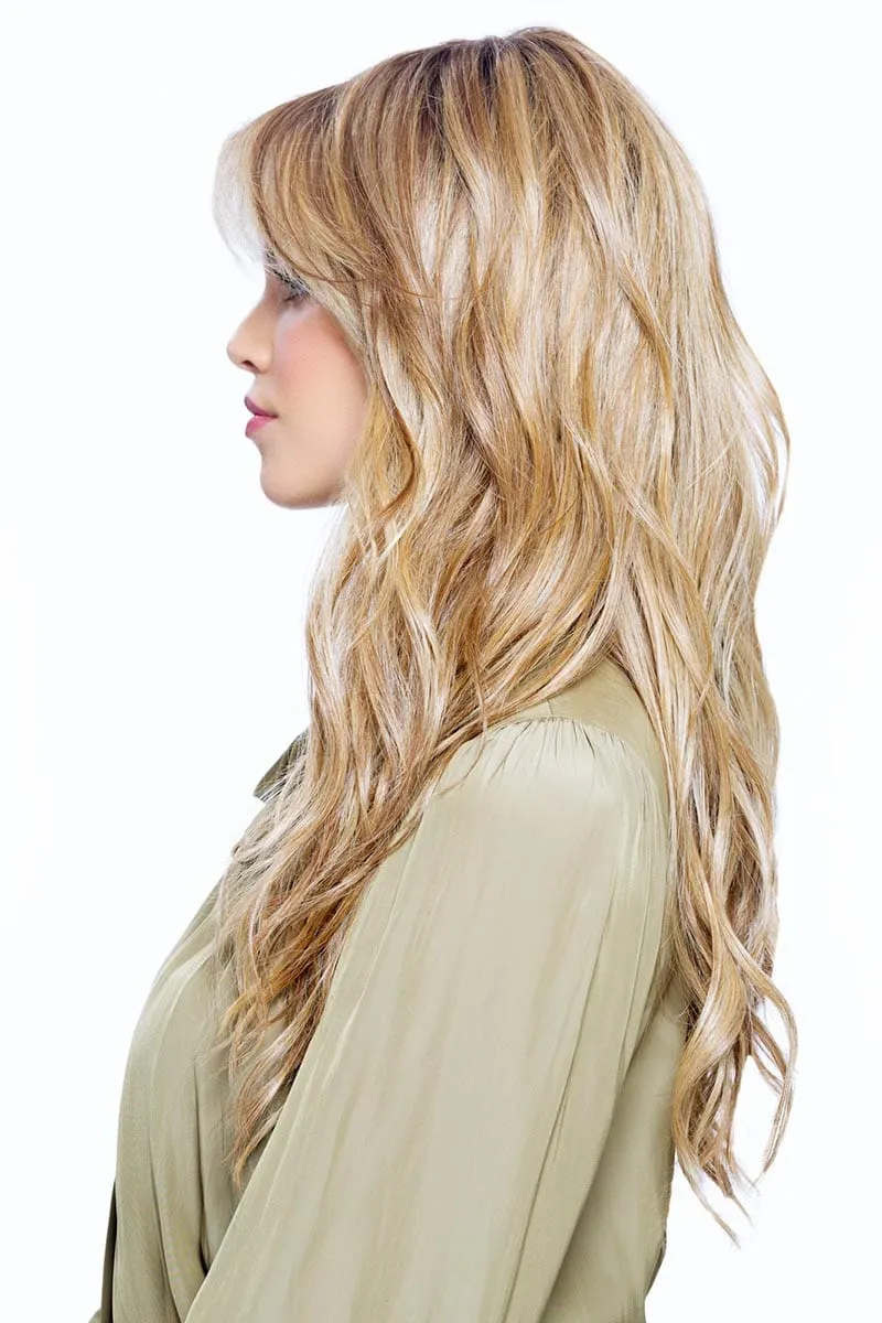 California Beach Waves Wig by TressAllure | Heat Friendly Synthetic | Lace Front Wig (Mono Top)