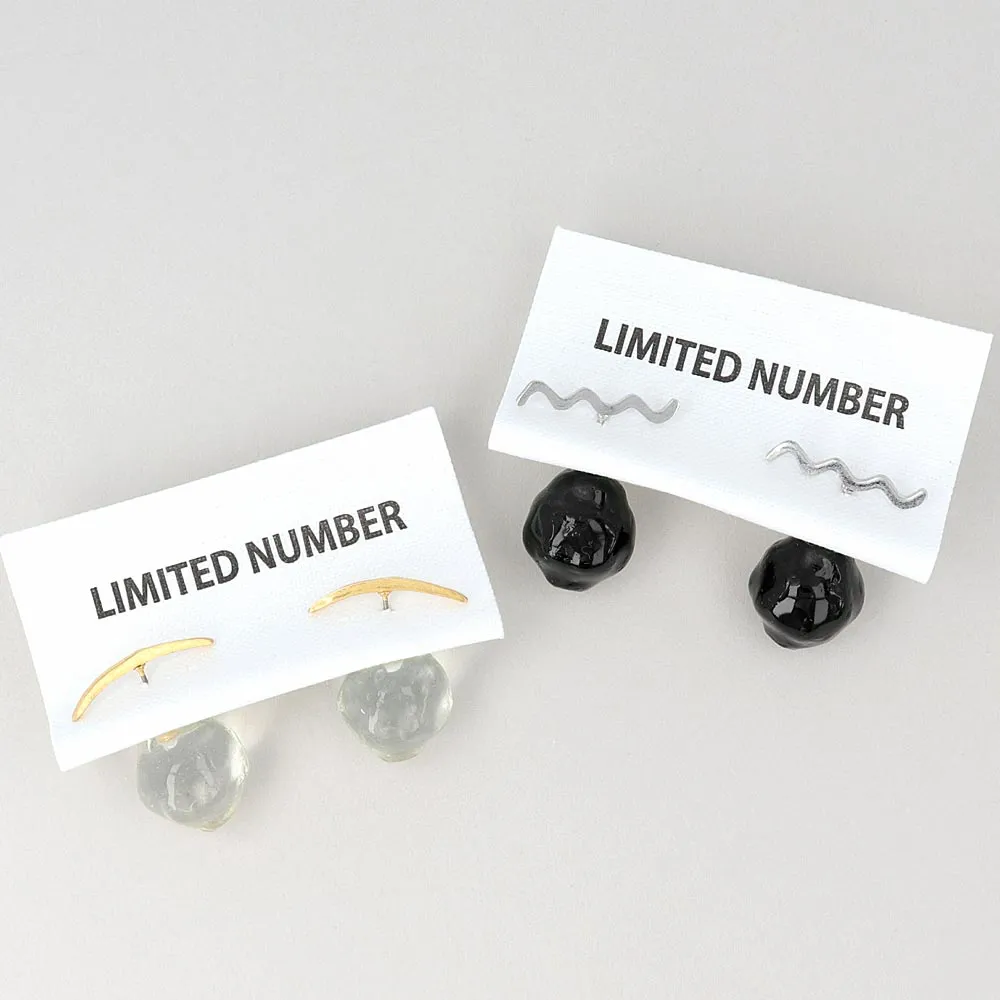 Chunky Front Back Titanium Earrings