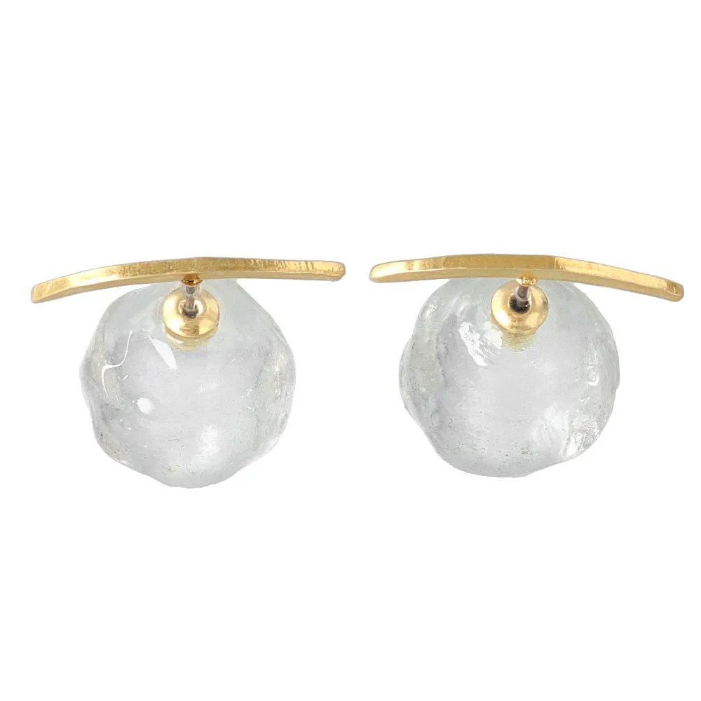 Chunky Front Back Titanium Earrings