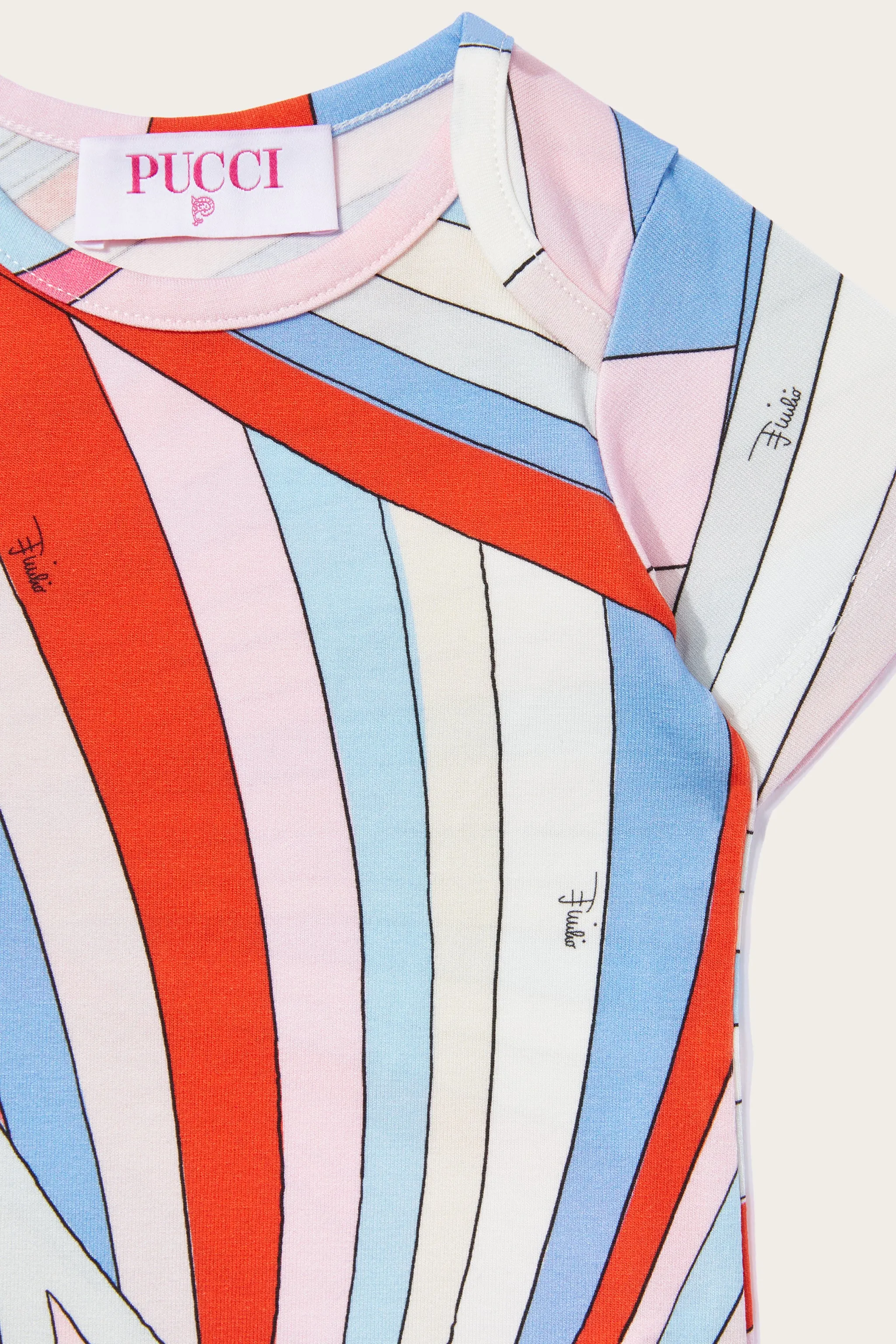 Iride-Print Bodysuit Set