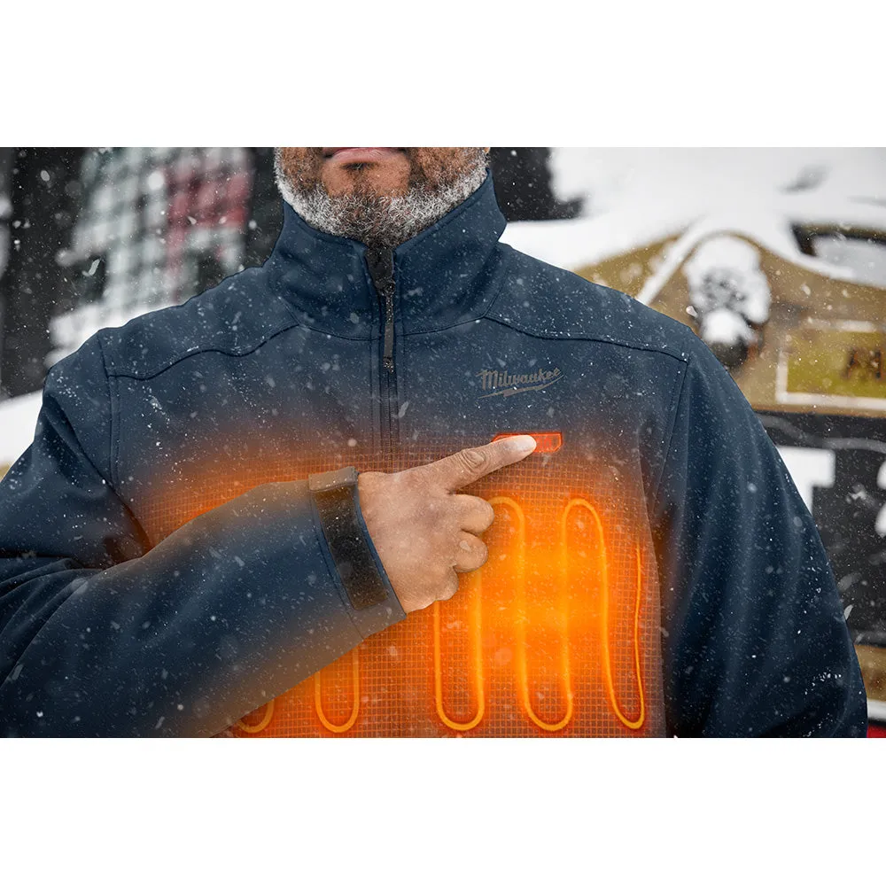 Jacket - Milwaukee M12 Heated TOUGHSHELL Jacket (Kit with Battery & Charger) Navy, 204B-21