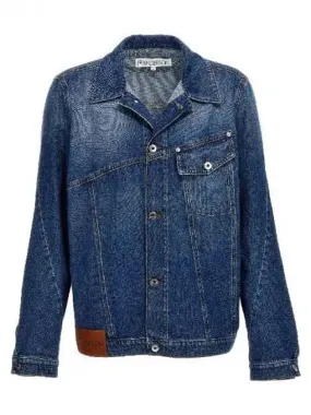 Logo patch twist denim jacket 271751