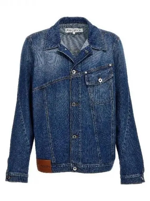 Logo patch twist denim jacket 271751