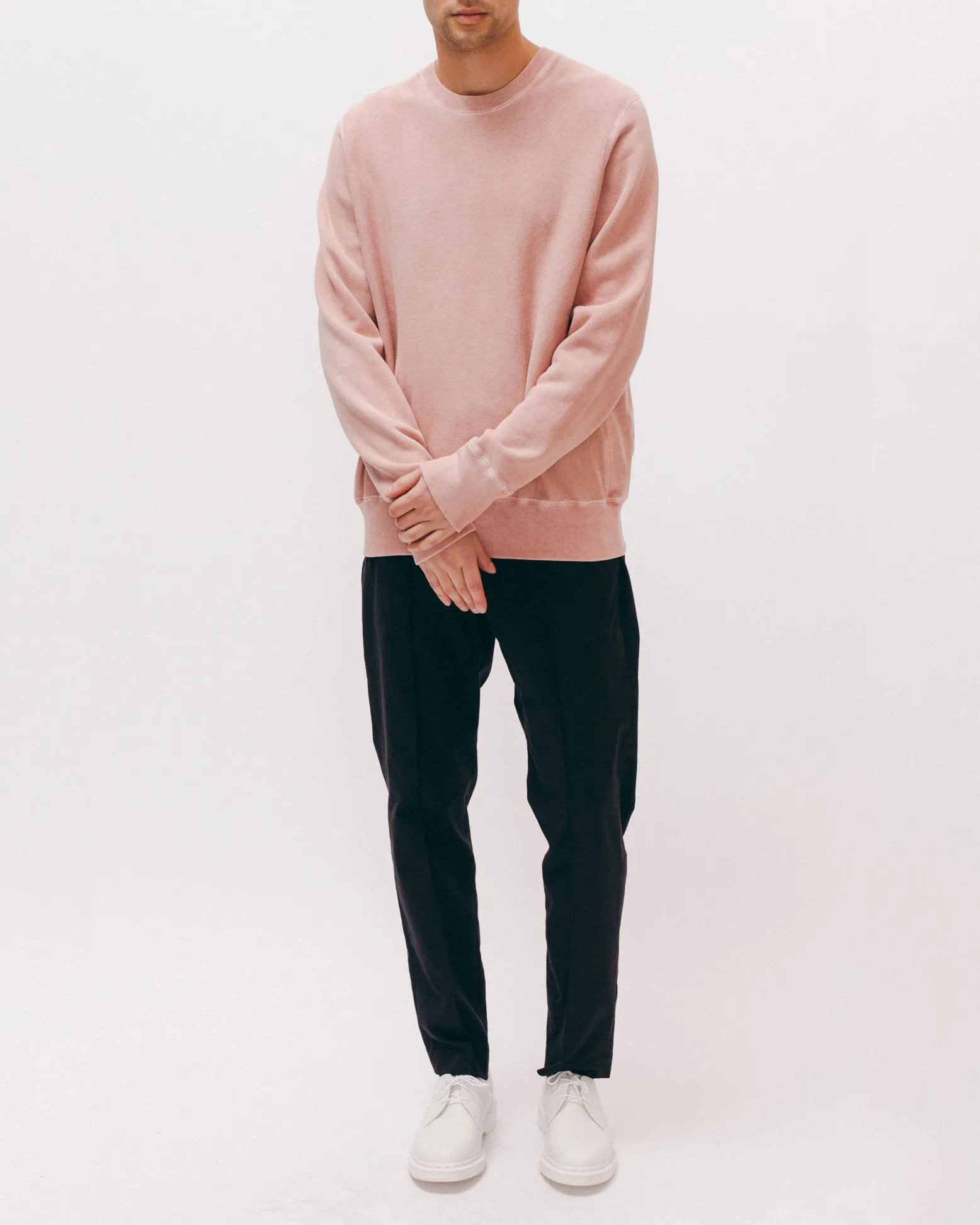 Natural Dyed Crew Fleece - Dusty Pink