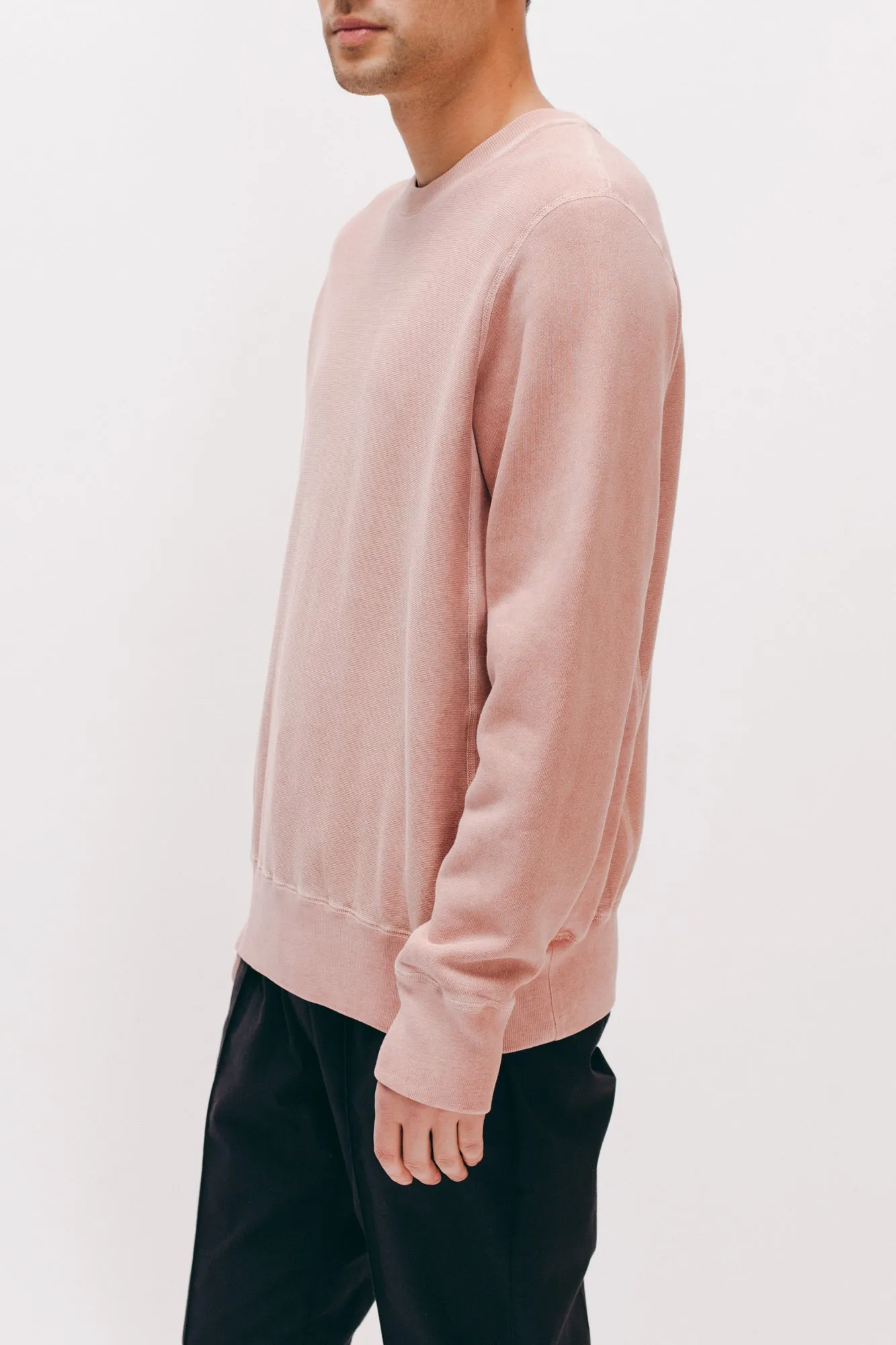 Natural Dyed Crew Fleece - Dusty Pink