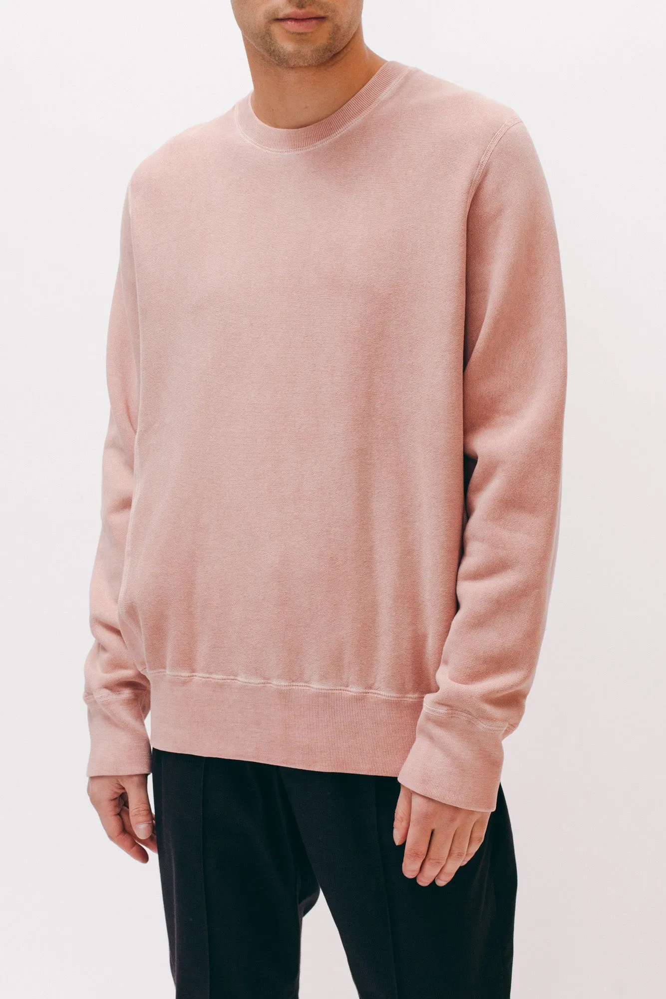 Natural Dyed Crew Fleece - Dusty Pink