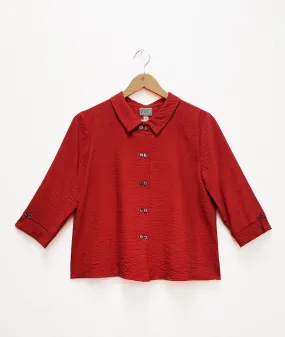 Niche - Rayon - Twinbutton Top - Carnelian