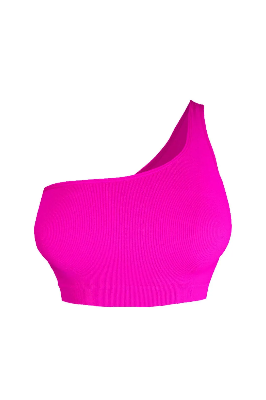 On Repeat Basic Baby Ribbed One Shoulder Top