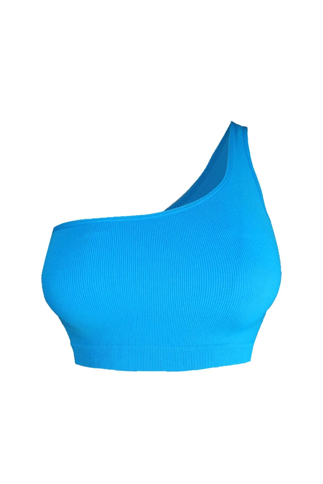 On Repeat Basic Baby Ribbed One Shoulder Top