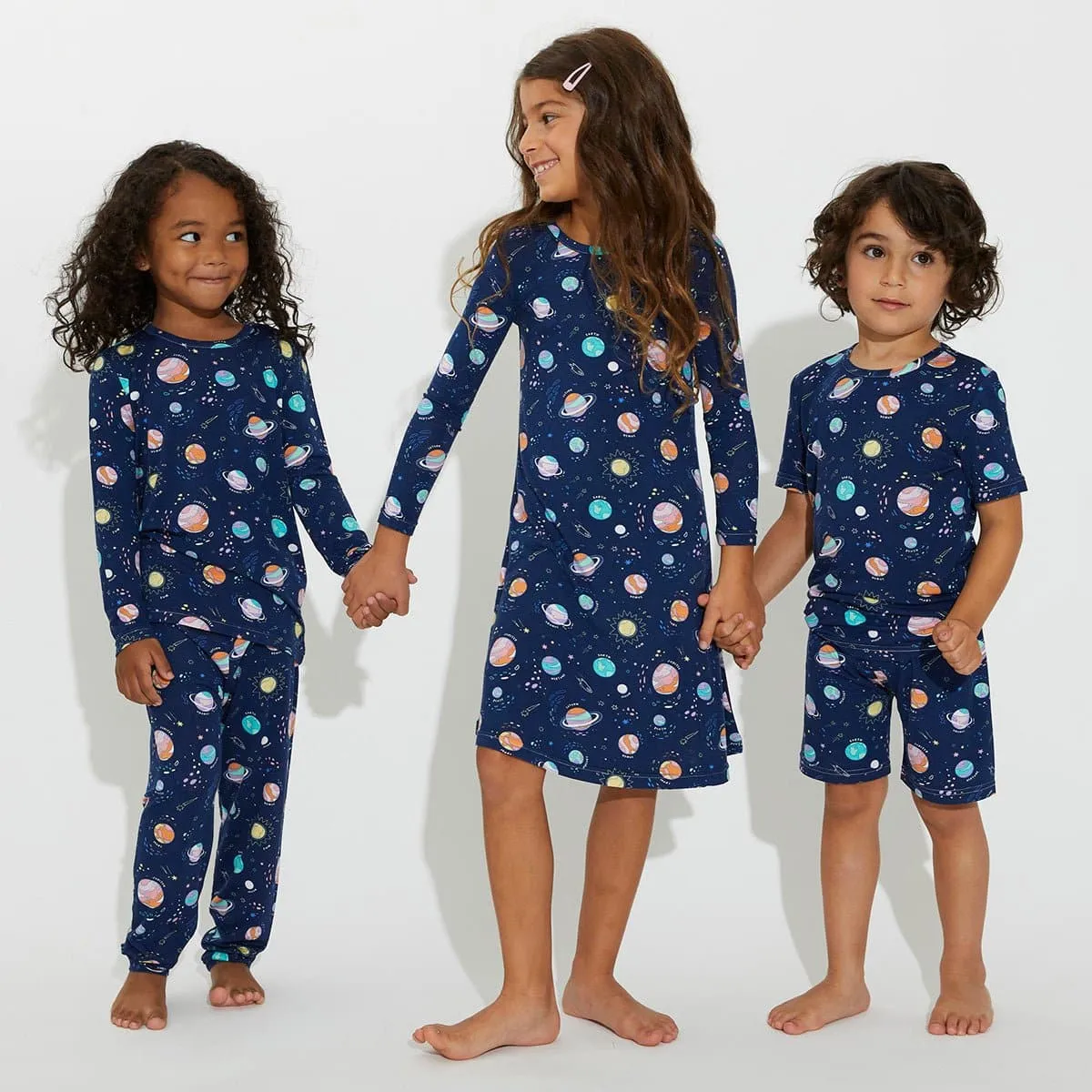 Planets Bamboo Girls' Long Sleeve Dress