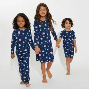 Planets Bamboo Girls' Long Sleeve Dress