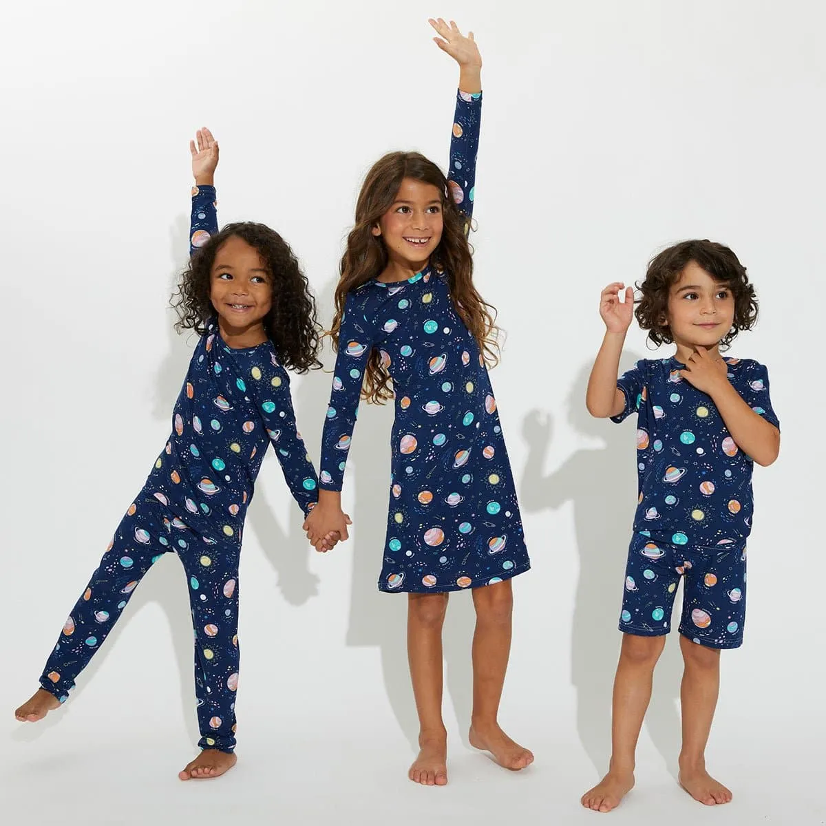 Planets Bamboo Girls' Long Sleeve Dress