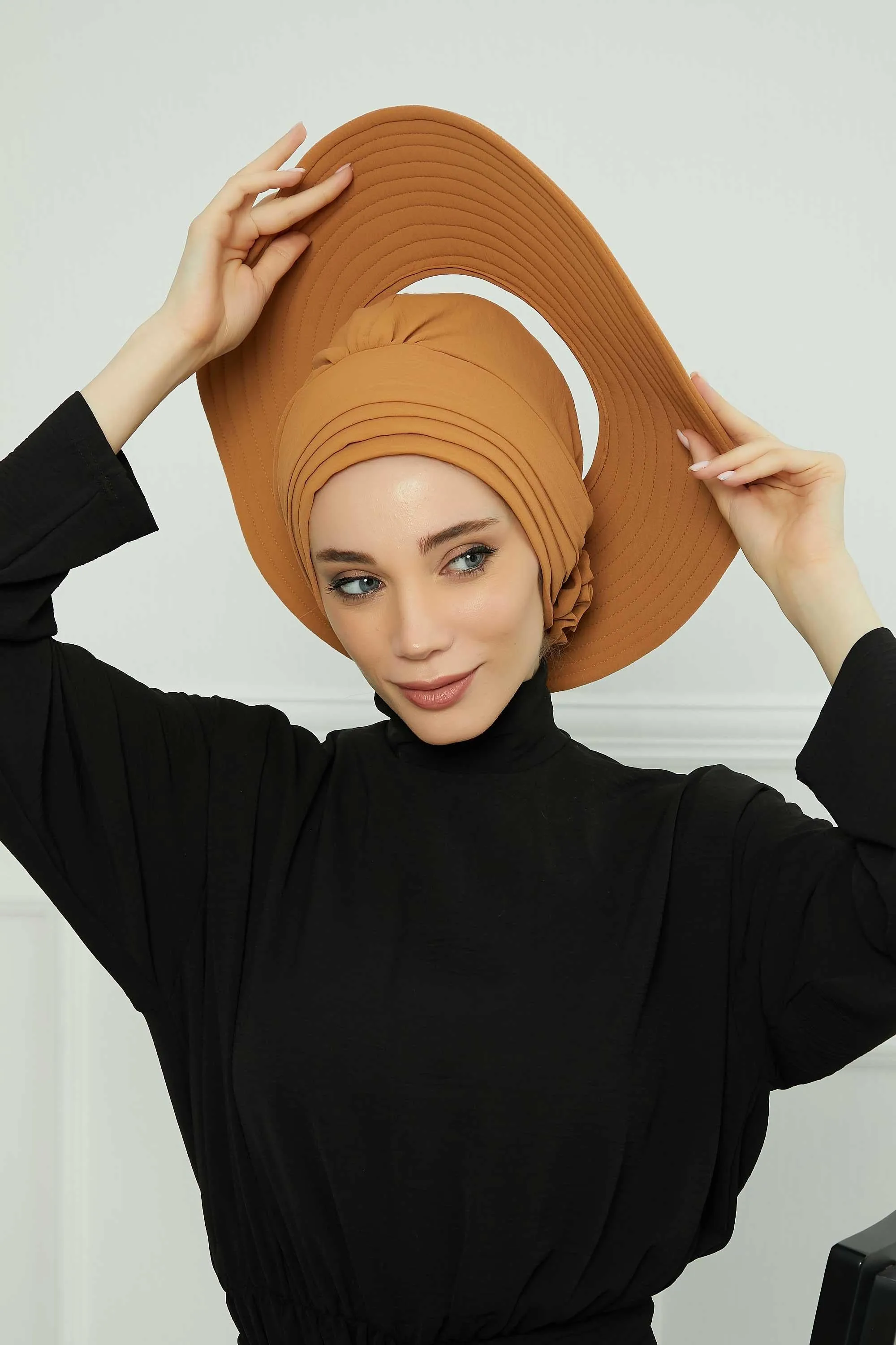 Practicle Detachable Women Sun Hat, Summer Bonnet Cap for Muslim Women, Multi-usage Hijab Sun Hat, Muslim Beach Hat, Sun Protective Hat,S-2A