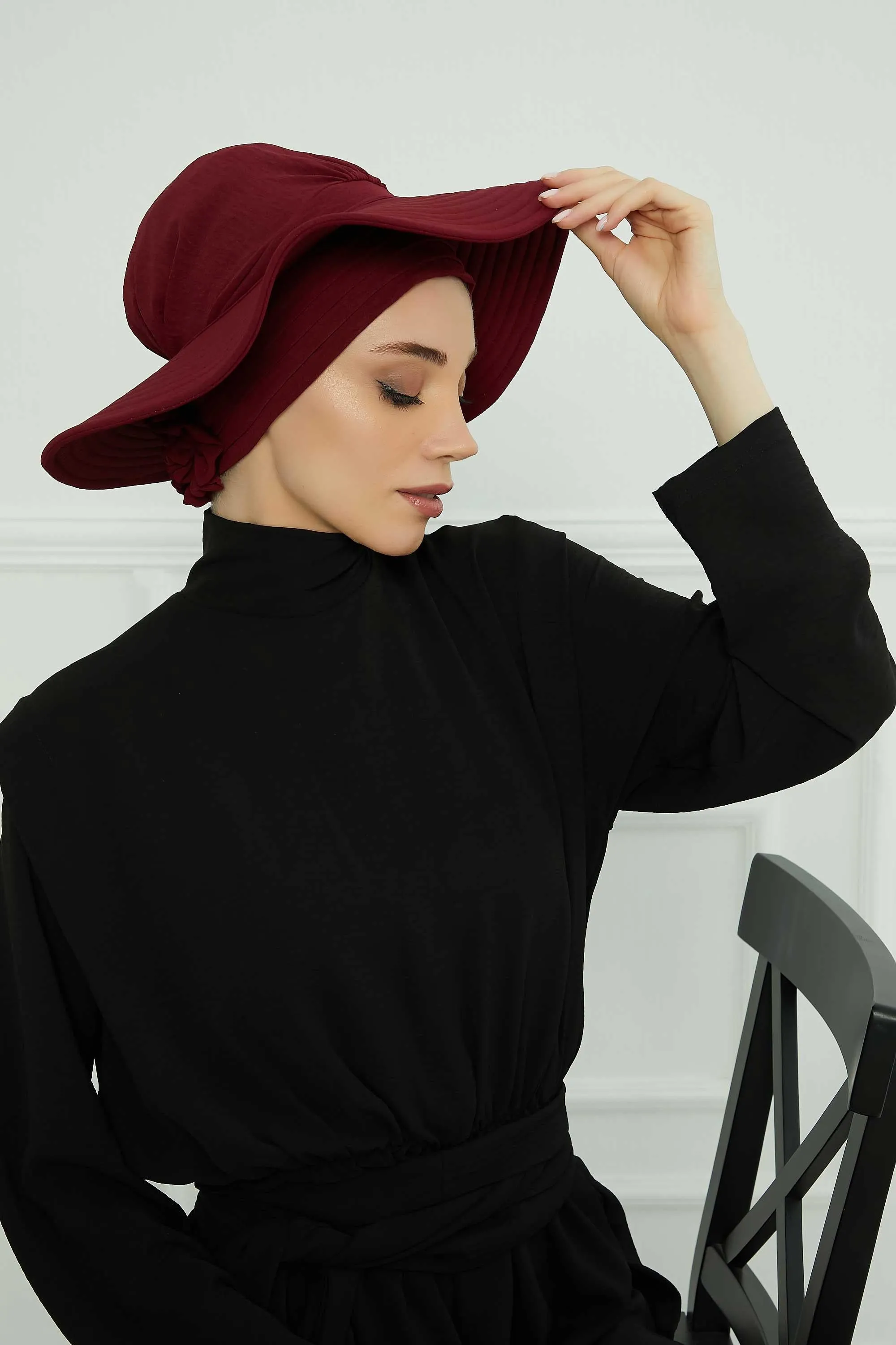 Practicle Detachable Women Sun Hat, Summer Bonnet Cap for Muslim Women, Multi-usage Hijab Sun Hat, Muslim Beach Hat, Sun Protective Hat,S-2A