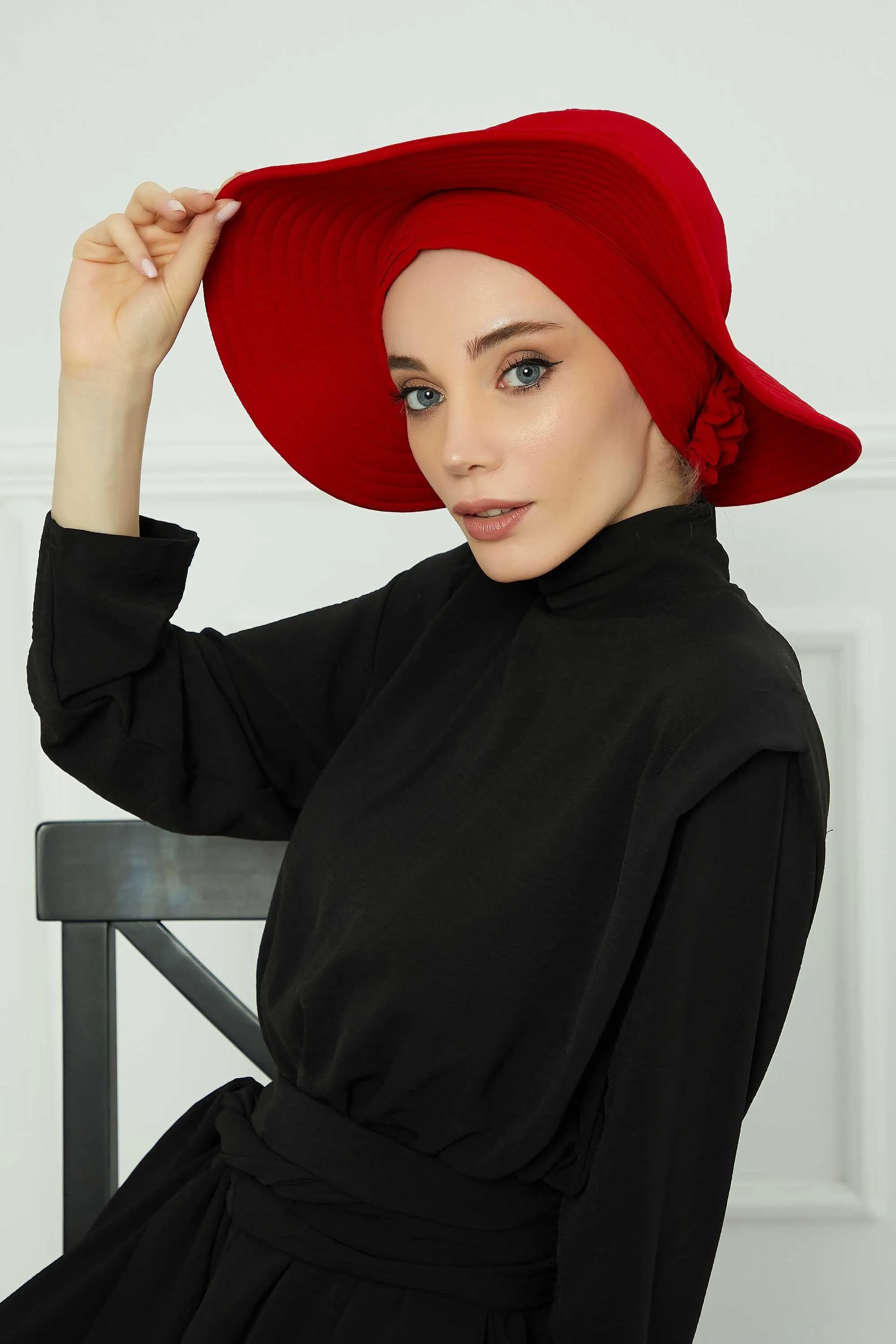 Practicle Detachable Women Sun Hat, Summer Bonnet Cap for Muslim Women, Multi-usage Hijab Sun Hat, Muslim Beach Hat, Sun Protective Hat,S-2A