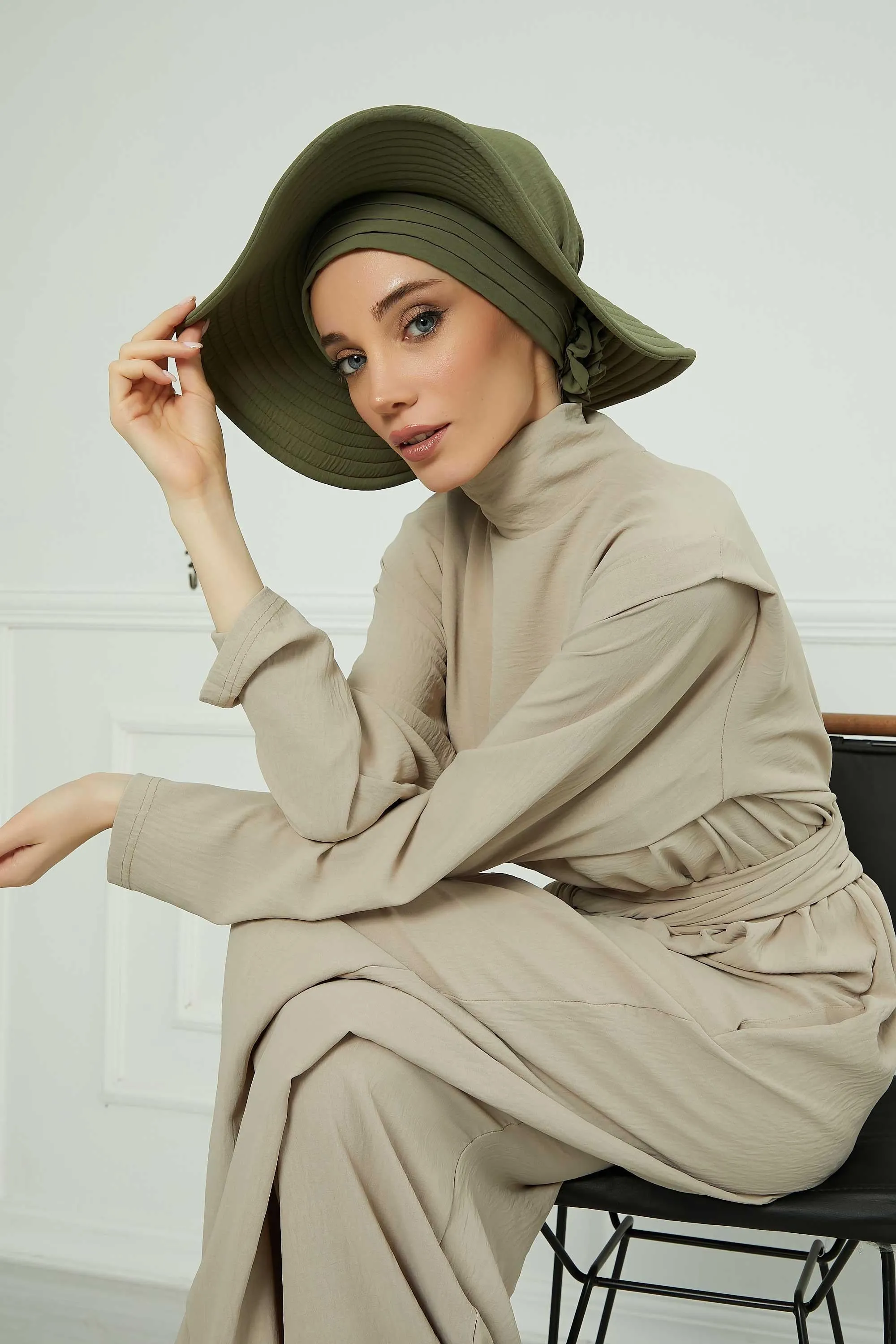 Practicle Detachable Women Sun Hat, Summer Bonnet Cap for Muslim Women, Multi-usage Hijab Sun Hat, Muslim Beach Hat, Sun Protective Hat,S-2A