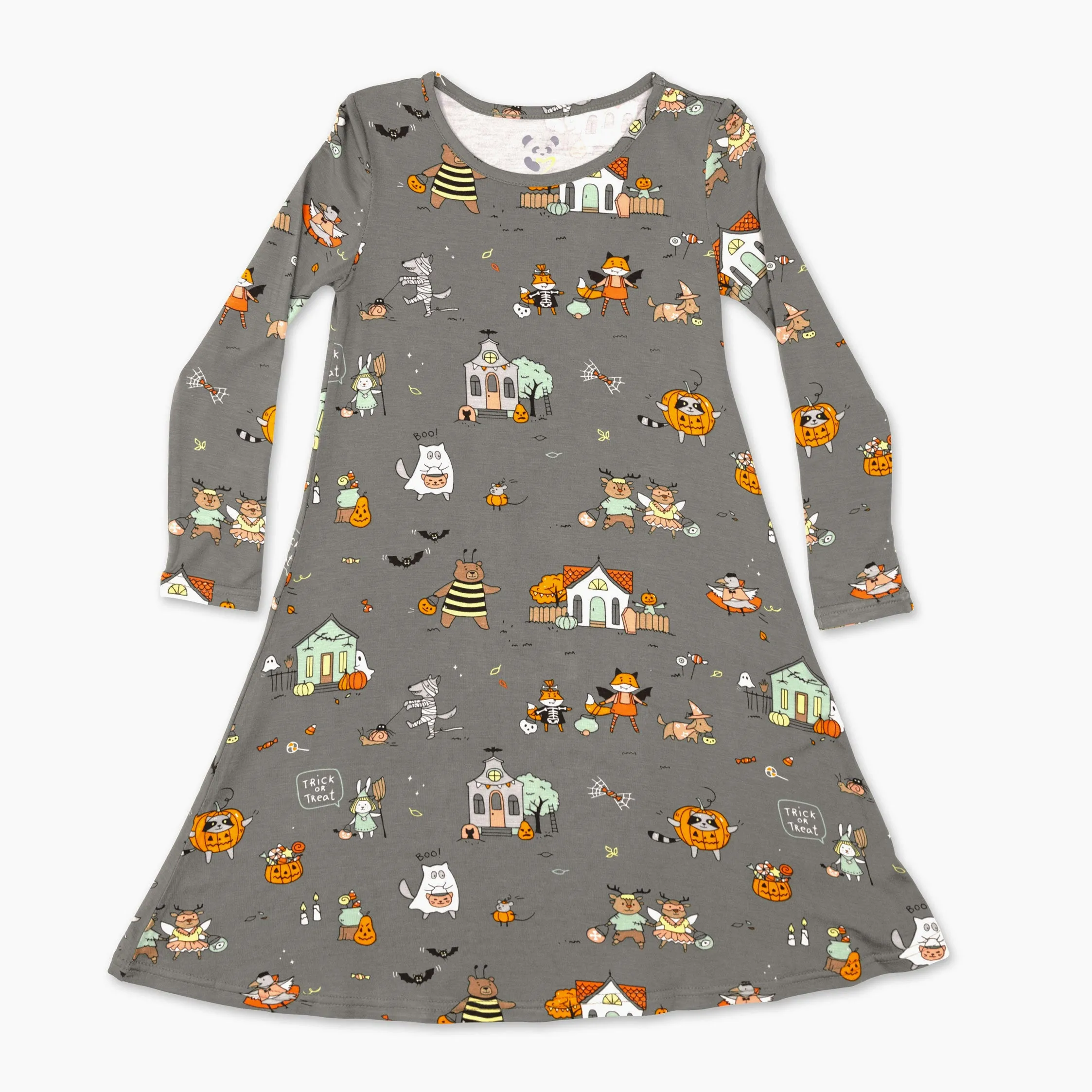 Trick or Treaters Bamboo Girls' Long Sleeve Dress