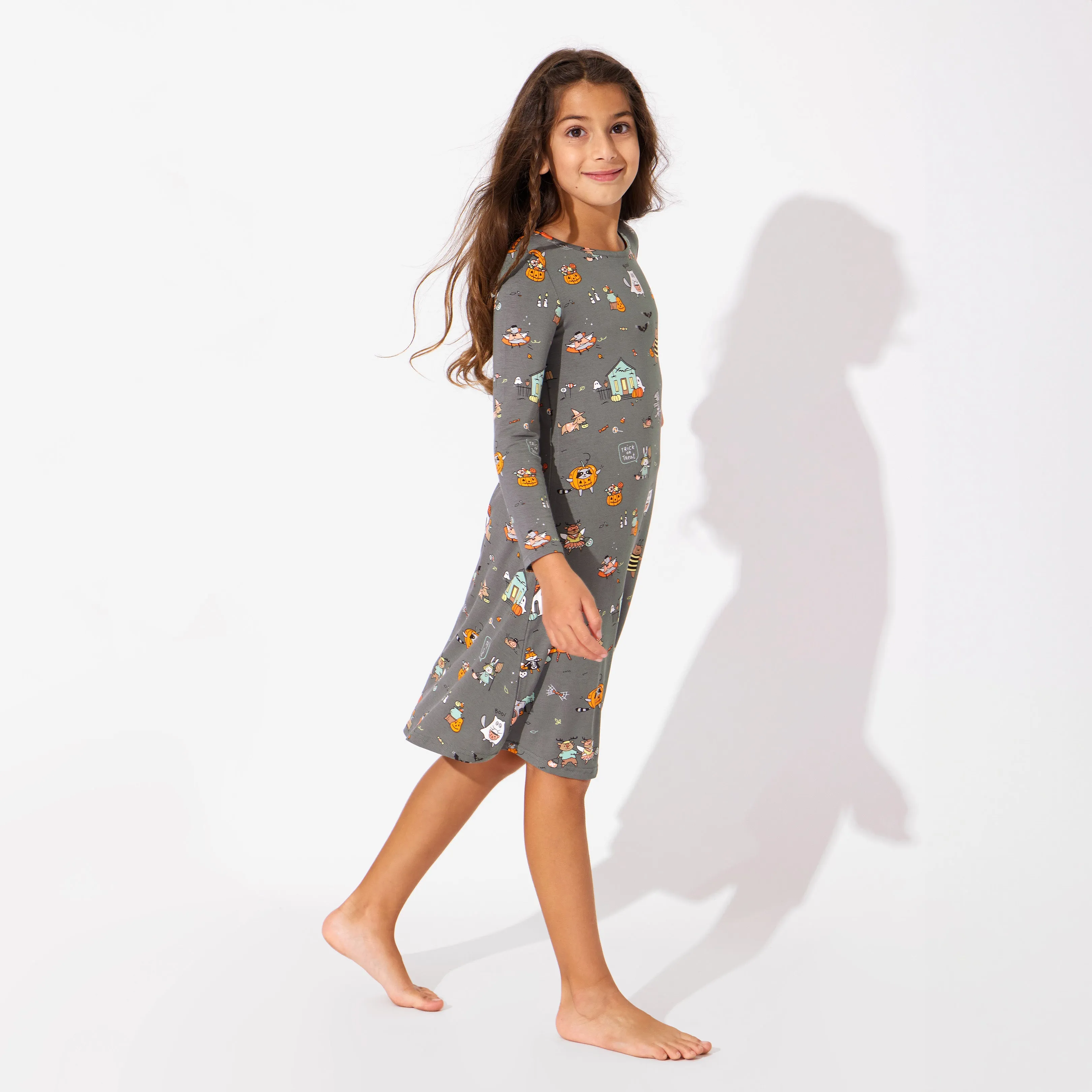 Trick or Treaters Bamboo Girls' Long Sleeve Dress