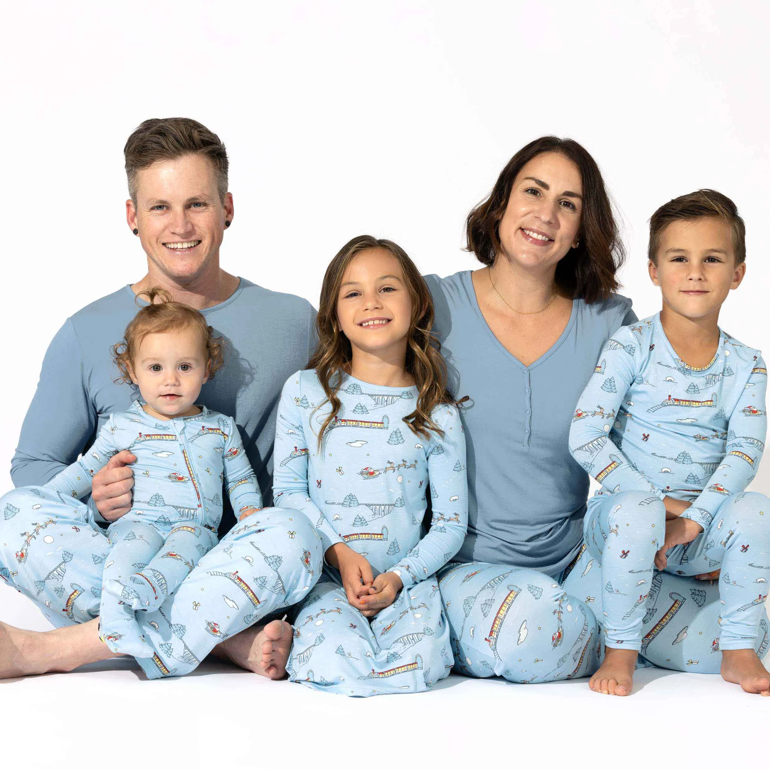 Winter Train Bamboo Convertible Footie